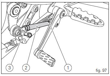 Adjusting the position of the gearchange and rear brake