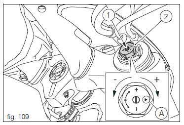 Adjusting the front fork