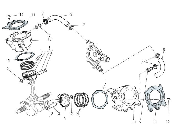 Cylinder/piston assemblies