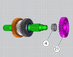 Reassembly of the gearbox shafts