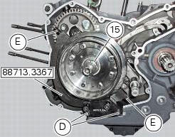 Removing the flywheel - generator assembly