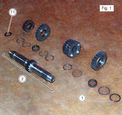 Reassembly of the gearbox shafts