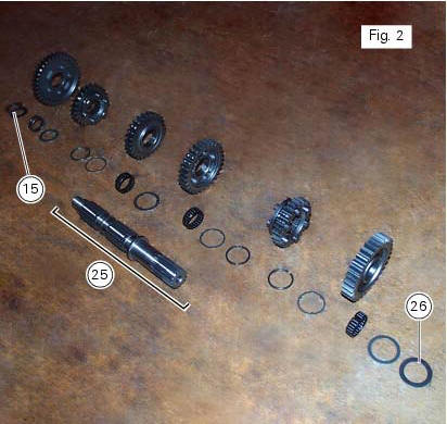 Reassembly of the gearbox shafts