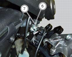 Adjusting the position of the gear change and rear brake pedals