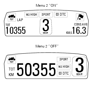 Menu 2 on/off function