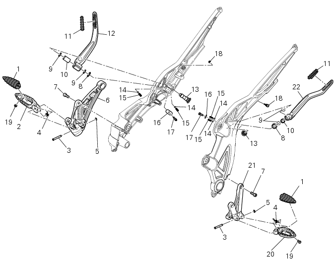 Footrest brackets