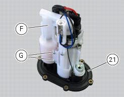 Replacing the tank flange and fuel sensor