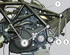 Removing the frame and the lateral footrests