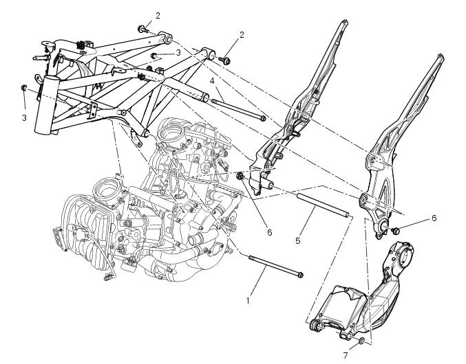 Removal-refitting of the engine assembly