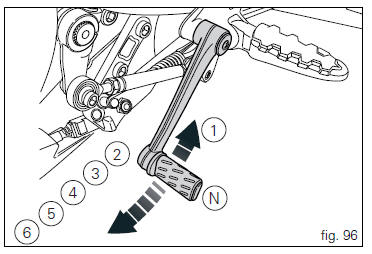 Gear change pedal