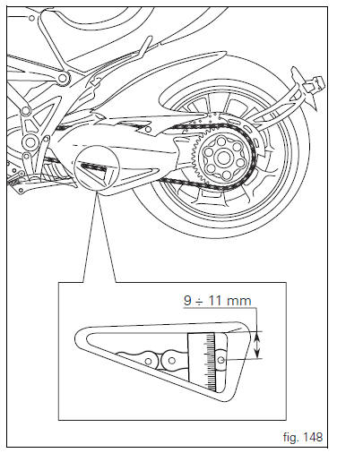 Checking drive chain tension