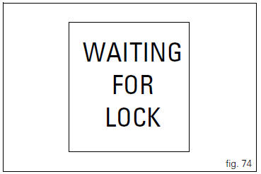 Steering in position for being locked indication