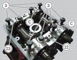 Refitting the camshafts