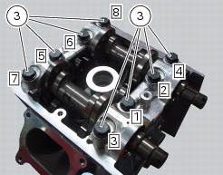 Refitting the camshafts