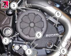 Refitting the clutch-side crankcase cover