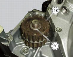 Removing the timing belt driveshaft pulleys