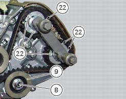 Refitting the timing belts