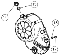 Reassembly of the clutch-side crankcase cover