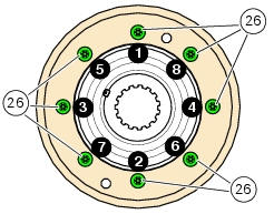 Reassembling the flywheel - generator assembly