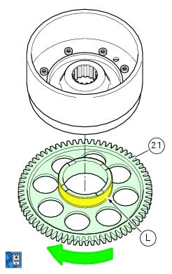 Reassembling the flywheel - generator assembly