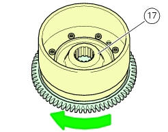 Reassembling the flywheel - generator assembly