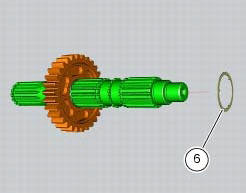 Disassembly of the gearbox secondary shaft