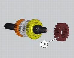 Disassembly of the gearbox primary shaft