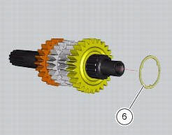 Disassembly of the gearbox primary shaft