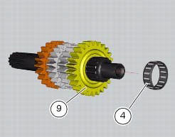 Disassembly of the gearbox primary shaft