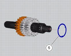 Disassembly of the gearbox primary shaft