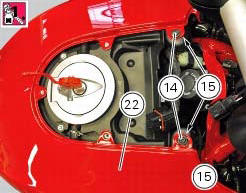 Refitting the fuel tank fairings