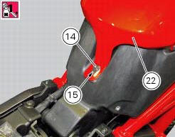 Refitting the fuel tank fairings