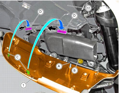 Refitting the fuel tank fairings