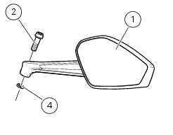 Removal of the rear-view mirrors