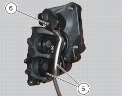 Checking rear brake pad wear
