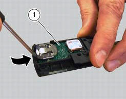 Replacing the battery in the active key