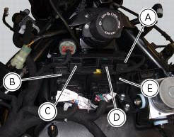 Layout of engine control system and other components