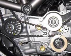 Checking and adjusting timing belt tension