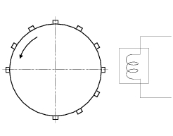 Engine speed-timing sensor