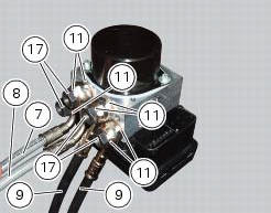 Refitting the abs control unit