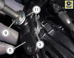 Refitting the rear brake control