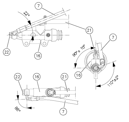 Refitting the rear brake control