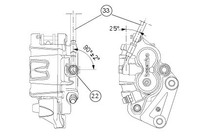 Refitting the rear brake calliper