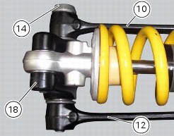 Reassembly of rear shock absorber - rocker arm - linkage assembly