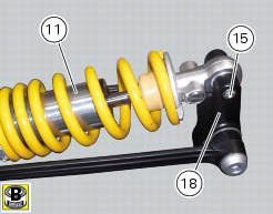 Reassembly of rear shock absorber - rocker arm - linkage assembly