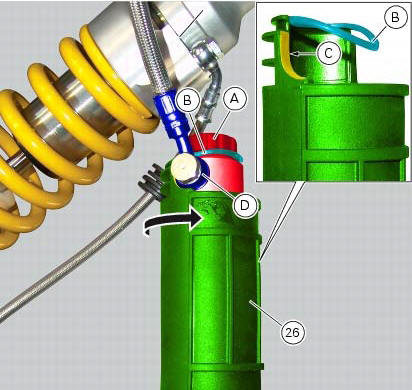 Reassembly of rear shock absorber - rocker arm - linkage assembly