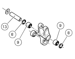 Disassembly of rear shock absorber - rocker arm - linkage assembly