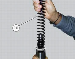 Disassembly of the front fork