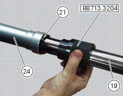 Reassembly of the front fork