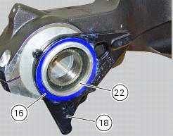 Refitting the rear wheel eccentric hub and rear wheel shaft